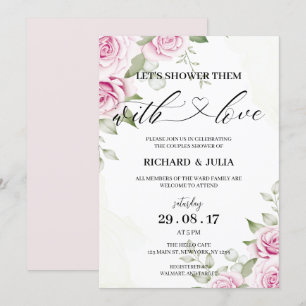 ANNA Let's Shower Invitation / Watercolor, Pink