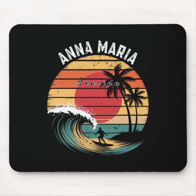 Anna Maria Beach Florida Beach Surfing  Mouse Mat (Front)