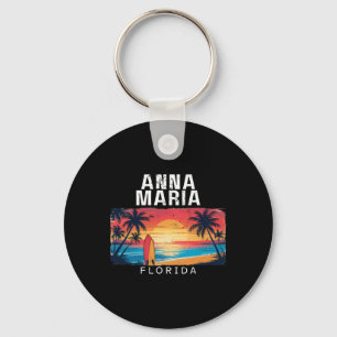 Anna Maria Beach Florida Men Women Surfing _1 Key Ring