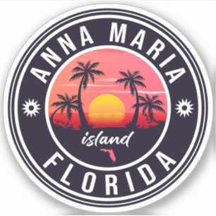 Anna Maria island Florida Beach Retro Souvenir 60s