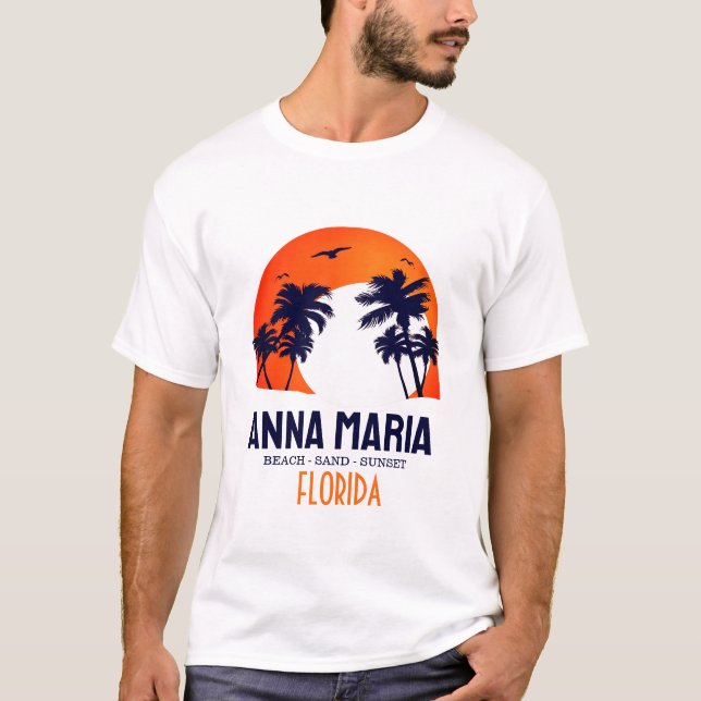 Anna Maria island Florida Beach Retro Souvenir T-Shirt (Front)