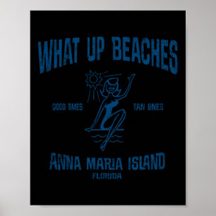 Anna Maria Island Florida Funny Vintage Beaches Te Poster