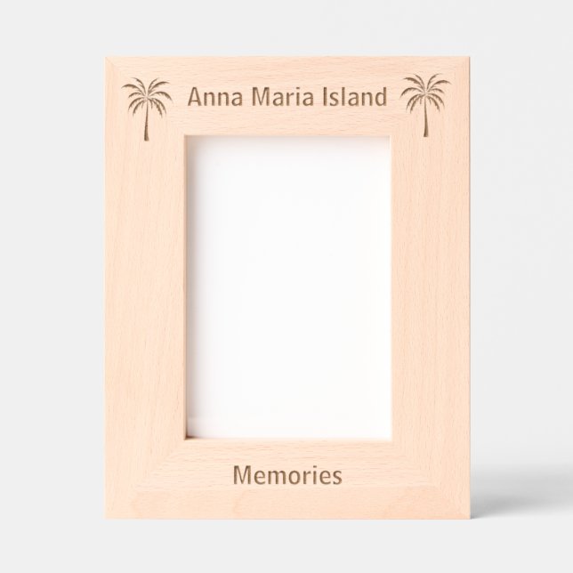 Anna Maria Island Florida Laser Engraved frame (Front)