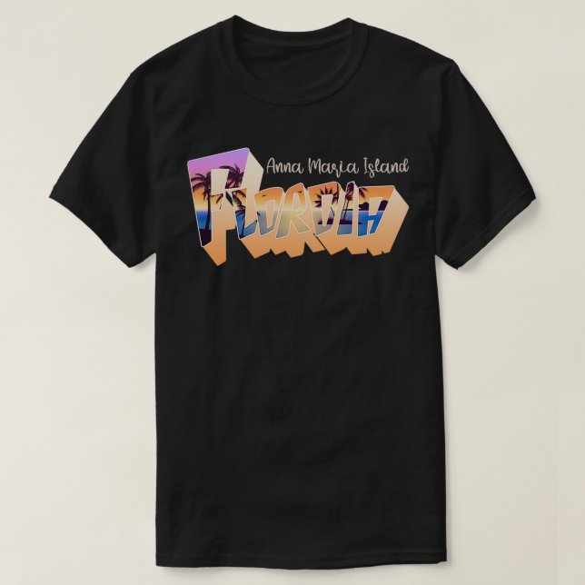 Anna Maria Island Florida Retro Sunset Vacation Gi T-Shirt (Design Front)