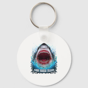 Anna Maria Island Florida Vacation Great White Sha Key Ring