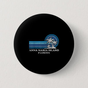 Anna Maria Island Florida Vintage Family Summer Va 6 Cm Round Badge
