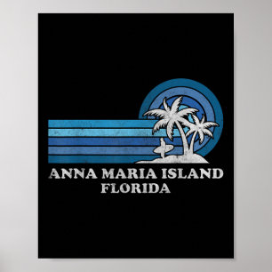Anna Maria Island Florida Vintage Family Summer Va Poster