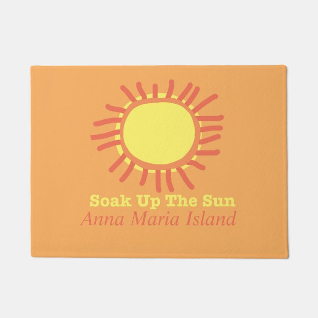 Anna Maria Island Soak Up The Sun Doormat (Front)