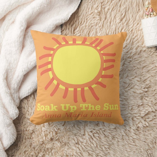 Anna Maria Island Soak Up The Sun Pillow (Blanket)