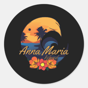Anna Maria Island Travel Classic Round Sticker