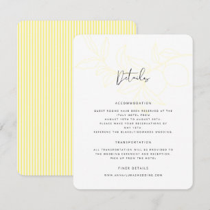 ANNA Modern Italian Lemon Stripes Details Card