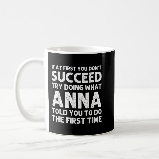 ANNA Name Personalised Birthday Funny Christmas Jo Coffee Mug (Left)