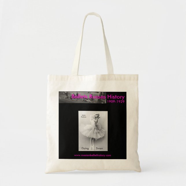 Anna Pavlova Pink Dying Swan Tote (Front)