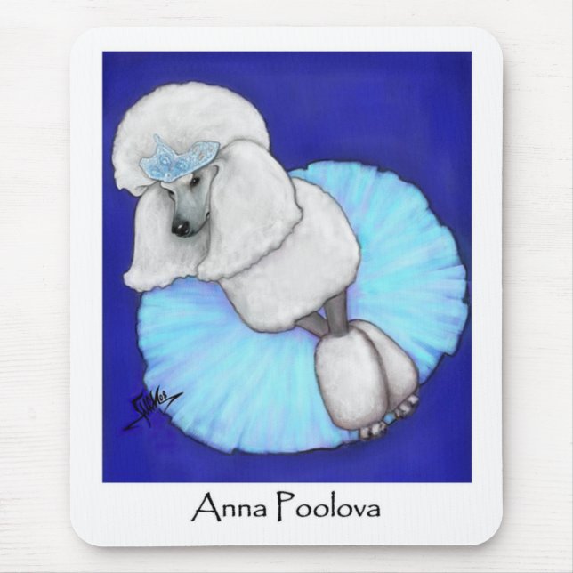 Anna Poolova Poodle Mousepad (Front)