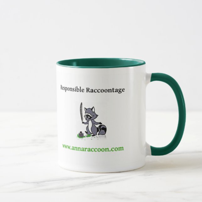 Anna Raccoon Responsible Raccoontage mug (Right)