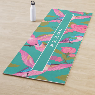 Anna’s Hummingbird Pastel Colourful Custom Pattern Yoga Mat
