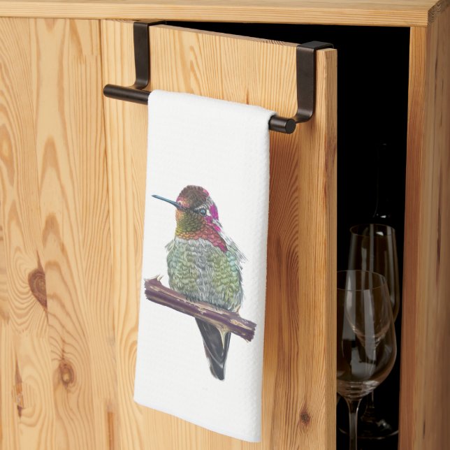 Anna’s Hummingbird Tea Towel (Thirds Fold)