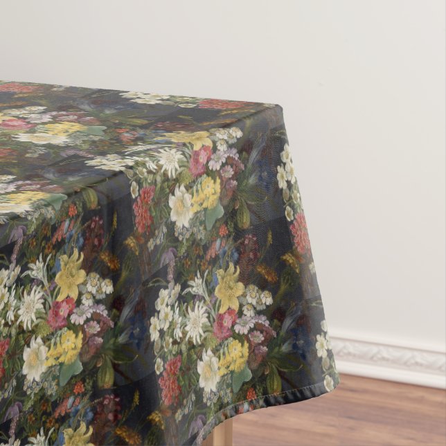 Anna Stainer-Knittel Vintage Alpine Flowers Tablecloth (In Situ)