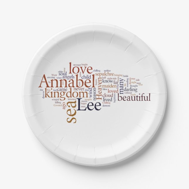 Annabel Lee Paper Plate (Front)