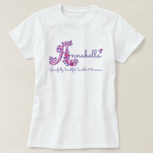 Annabella girls A name meaning monogram shirt