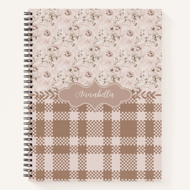 Annabella Vintage Dusty Rose Pink Deluxe Notebook (Front)