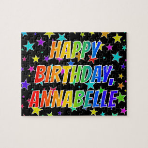"ANNABELLE" First Name, Fun "HAPPY BIRTHDAY" Jigsaw Puzzle