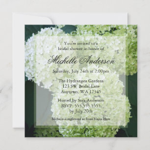 Annabelle Hydrangeas Bridal Shower Invitations
