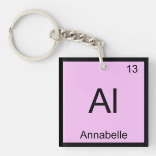 Annabelle Name Chemistry Element Periodic Table Key Ring