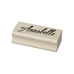 Annabelle name in decorative cursive rubber stamp