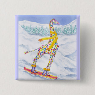 Annabelle on Pow with Border 15 Cm Square Badge
