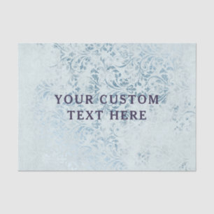 Annabelle Vintage Blue Floral Watercolor Wedding Tissue Paper