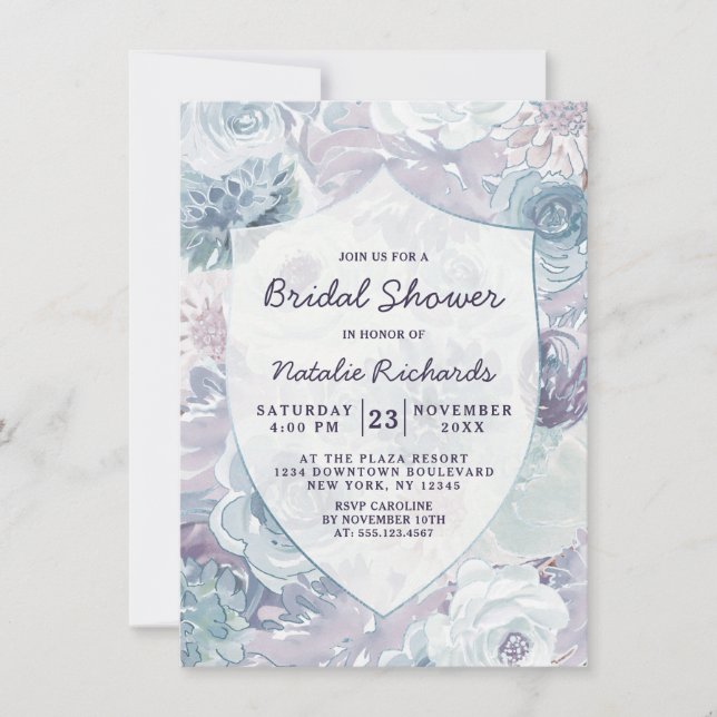 Annabelle Vintage Crest Wedding Bridal Shower Invitation (Front)