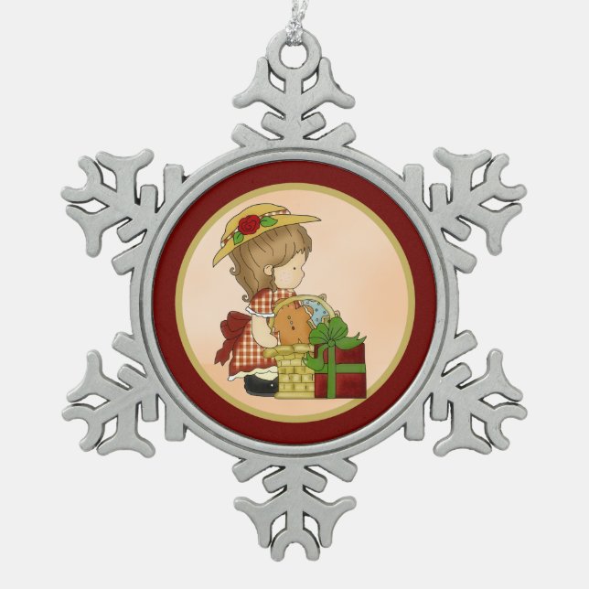 Annabelle's Christmas Basket d1 Snowflake Ornament (Front)