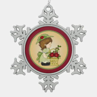 Annabelle's Christmas Basket d6 Snowflake Ornament
