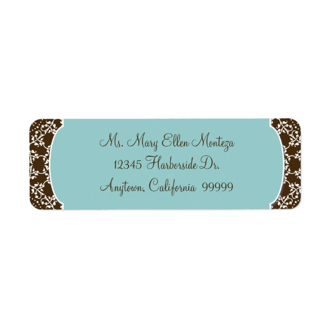 AnnaLiese Damask - Blue Matching  Labels (Front)