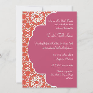 AnnaLiese Damask - Tangerine n Watermelon Invite
