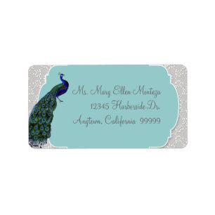 AnnaLiese Peacock Damask - Blue Matching  Labels