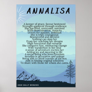 "Annalisa" Name Poem Poster