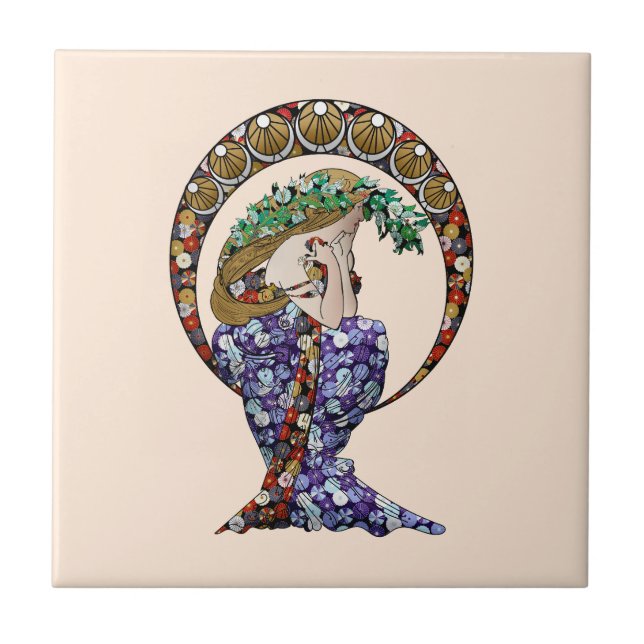Annalise Art Nouveau Tile (Front)