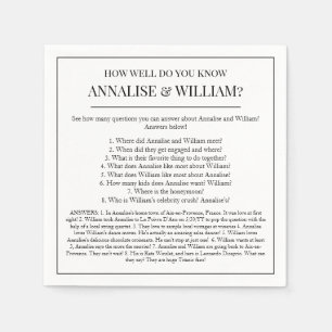 Annalise What Do You Know Fun Wedding Cocktail Napkin