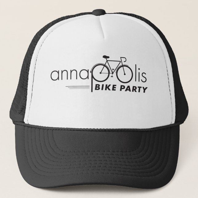 Annapolis Bike Party Hat Black Logo (Front)