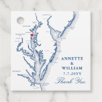 Annapolis Chesapeake Bay Map Navy Blue Wedding
