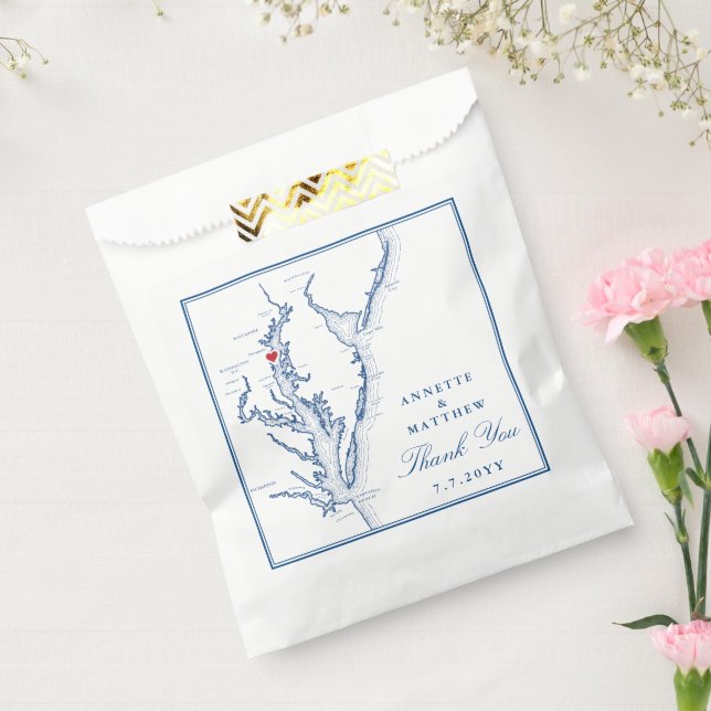 Annapolis Chesapeake Bay Wedding Favour Bags (Sealed)