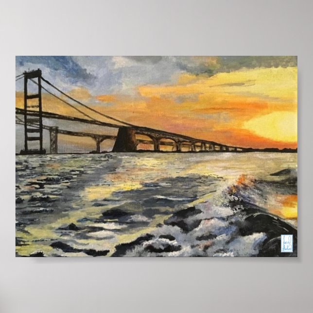 Annapolis Maryland Chesapeake Bay Bridge Poster (Front)
