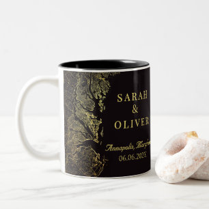 Annapolis Maryland Chesapeake Bay Wedding Welcome Two-Tone Coffee Mug