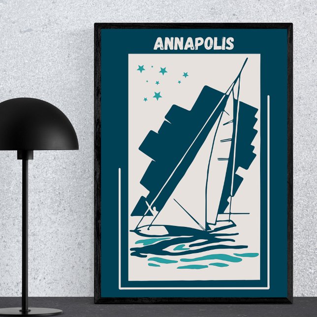 Annapolis, Maryland, Chesapeake - Vintage Sailing Poster (Creator Uploaded)