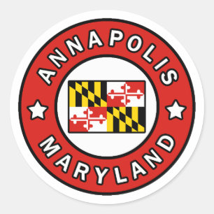 Annapolis Maryland Classic Round Sticker