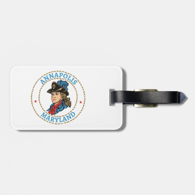 Annapolis Maryland Colonial Luggage Tag (Back Horizontal)