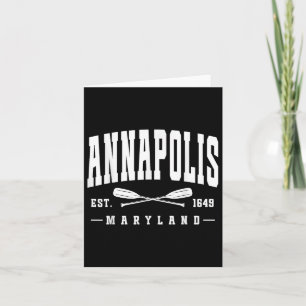 Annapolis Maryland Est. 1649 Crossed Oars Sailing  Card