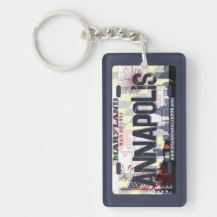 Annapolis Maryland flag license plate keychain